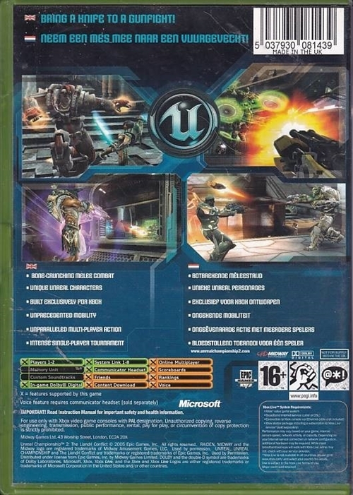 Unreal Championship 2 the Liandri Conflict - XBOX (B Grade) (Genbrug)